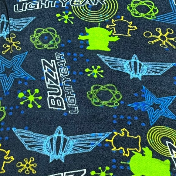 Northwest Buzz Lightyear and Alien Fleece Blanket Throw Blue Green Space Alien - Picture 3 of 9